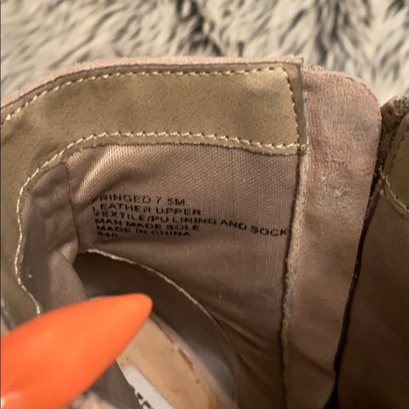 Steve Madden Fringed Suede open toe Bootie - Picture 6 of 7